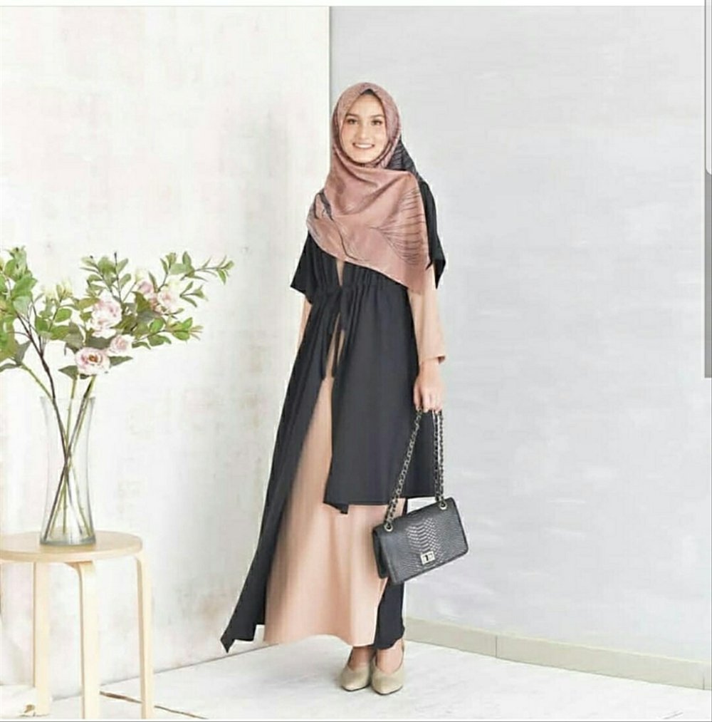 Model baju Muslim Terbaru Polos dengan Paduan Warna Lembut