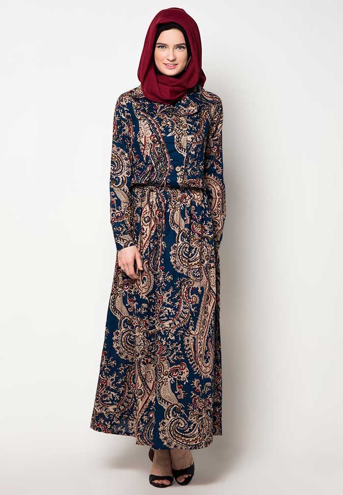 Model Baju Syari Pesta Motif Batik