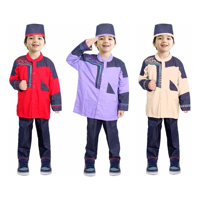 baju koko anak berbagai warna