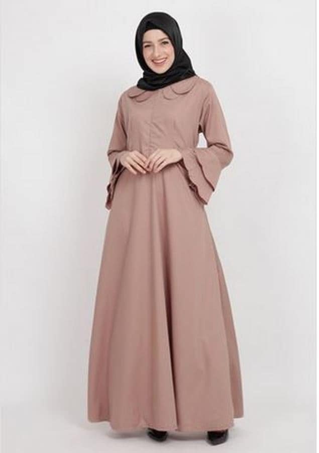 Baju Gamis Model Sekarang Berlengan Lonceng Mempesona