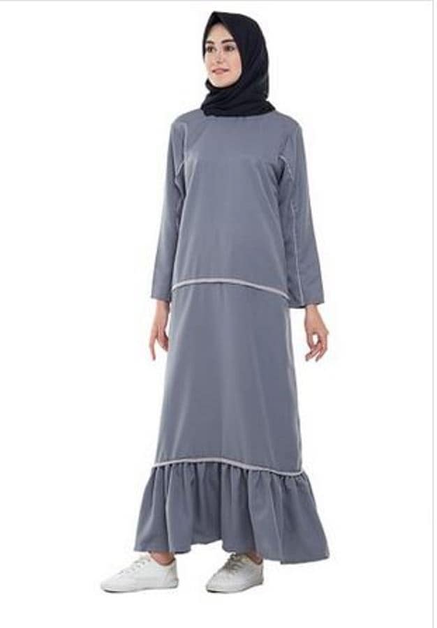 Baju Gamis Model Sekarang Polos Namun Bergaya Untuk Anda yang Tidak Suka Motif