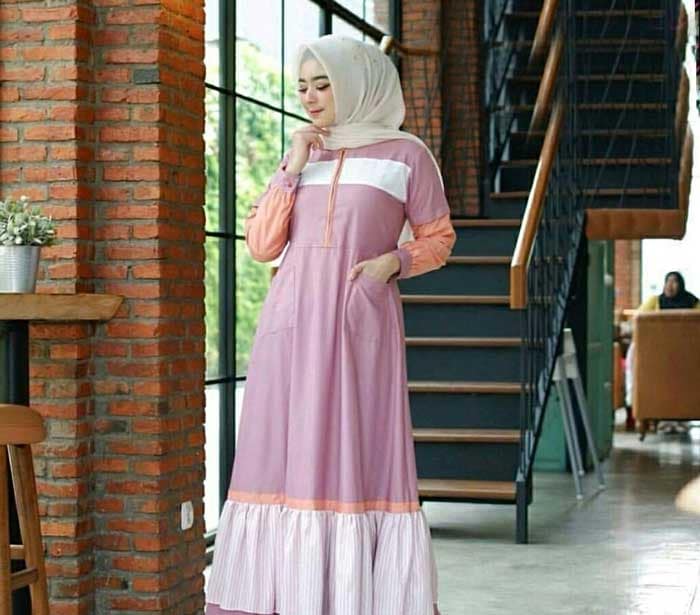 Gamis Cantik Berbahan Balotelli Mix Katun Untuk Bersantai