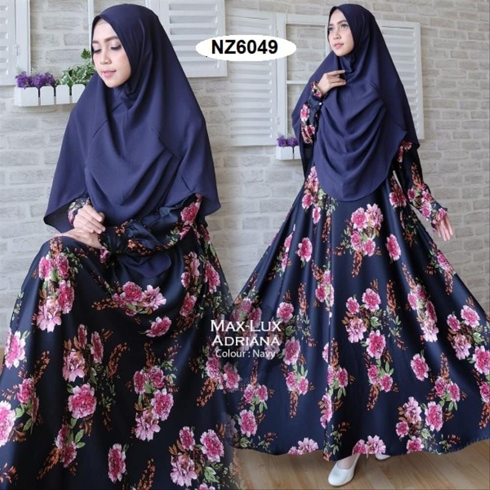 Gamis Motif Bunga Dark Untuk Yang Tidak Suka Cerah
