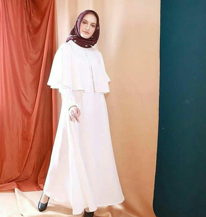 Pilihan gamis busui model cape