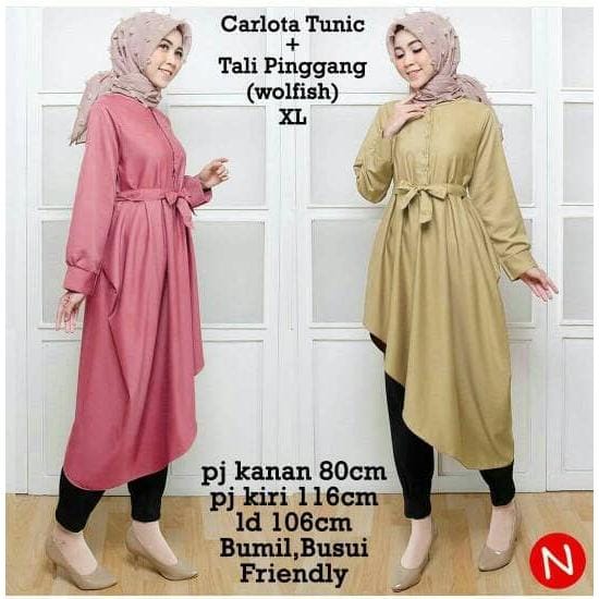 Busana Muslim Model Tunic Panjang