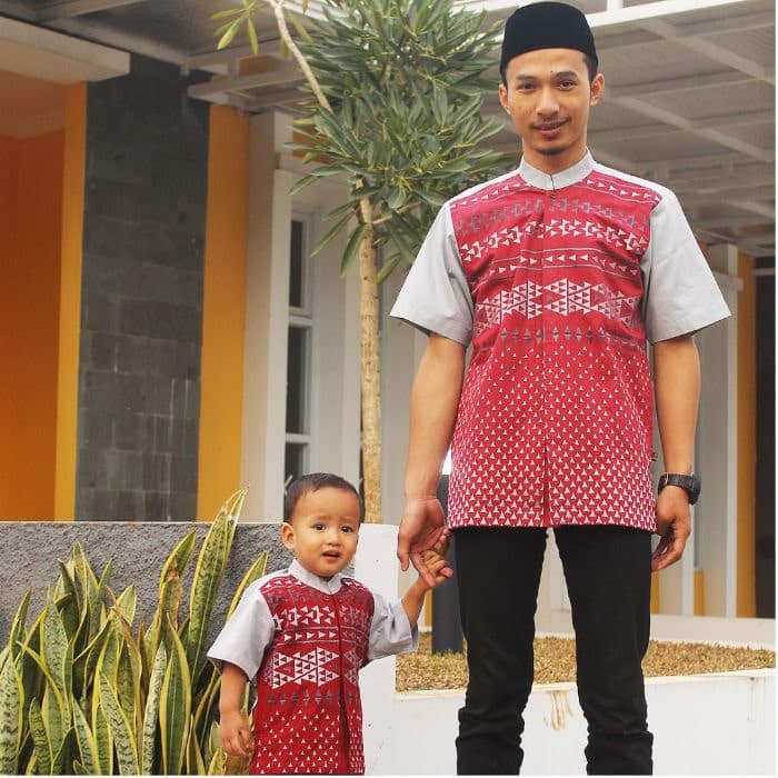 baju koko anak couple ayah