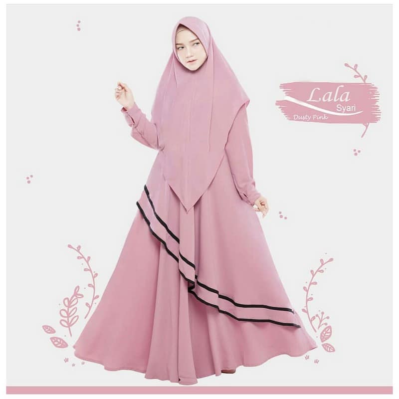 desain gamis yang membuat penampilan anda feminim