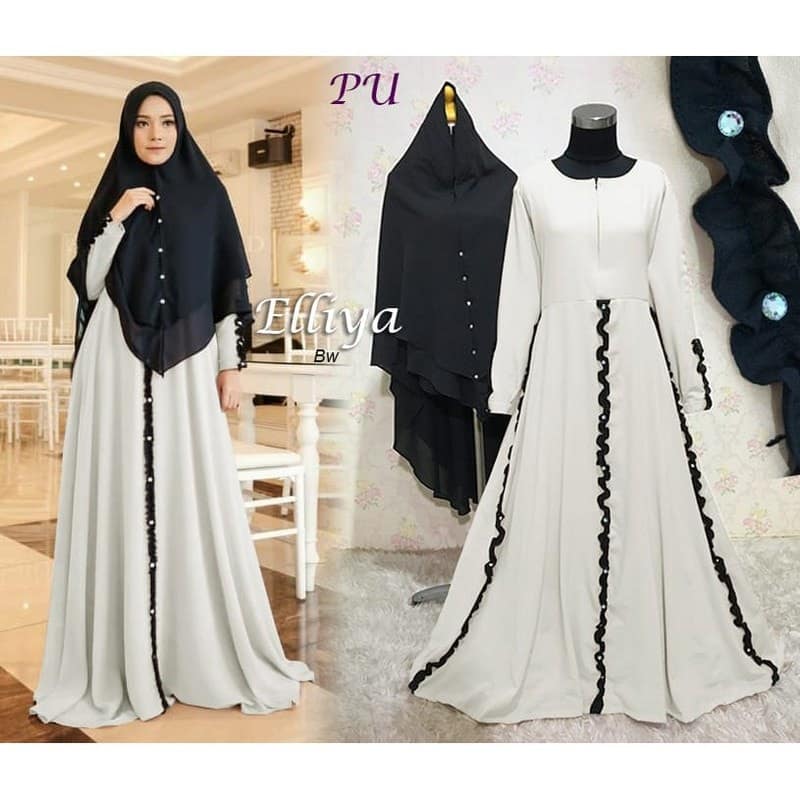 gamis muslimah monokrom